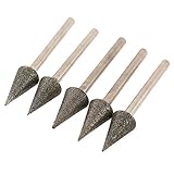 高品質 耐久性 ダイヤモンドビット 研削ヘッド ビット ミニルーター 研磨用 回転ヤスリ 8mm 錐型 5本入りセット