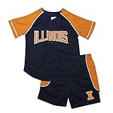 2個セットNCAA幼児用Illinois Fighting Illiniシャツ&ショーツセット 4T