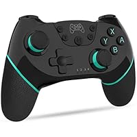 Switch コントローラー ブラック×グリーン 無線 ワイヤレス 連射機能 Lite対応 スイッチ