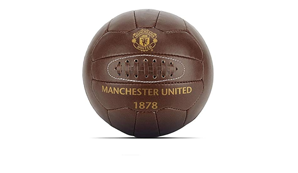 Amazon イングランド サッカー プレミアリーグ ロゴ入りレトロサッカーボール 5号球 マンチェスターユナイテッド マンu オフィシャルグッズ ノーブランド品 スポーツファングッズ