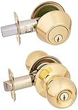 Ultra Hardware 43992 Chestnut Hill Round Ball Knob Combo Entry and Single Cylinder Deadbolt, Polishe