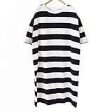 (ティアナ23) Tianna23 マタニティ シンプル Tシャツ 半袖 ブラック ボーダー Mサイズ