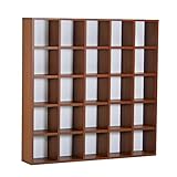 arne 本棚 日本製 完成品 5列 5段 幅120cm 高さ120cm 可動棚 シェルフ コミック収納 ラック H-001 5×5 ブラウン&amp;ホワイト