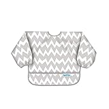 Bumkins長袖よだれかけ、グレーシェブロン (Hippychick) - Hippychick Bumkins Sleeved Bib, Grey Chevron [並行輸入品]