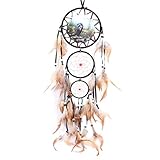 ドリームキャッチャー、riuda夢キャッチャー円形マルチカラー羽ウォールハンギング装飾インテリアクラフト