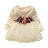 ベビー服　子ども服　女の子　Cutelove　ドレス　 ワンピース　プリンセスドレス　花付け　長袖　ベビー　ガールズ　赤ちゃん　幼児　秋　可愛い　素敵　カジュアル　普段着　素敵　発表会　結婚式　韓国　