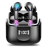 ワイヤレスイヤホン 2024 Bluetooth イヤホン 最長42時間再生 デュアルマイク Bluetooth 5.4 Hi-Fi ハンズフリー通話 ブルートゥース イ ヤホン ENCノイズキャンセリング ぶるーとーすイ ヤホン LEDディスプレイ表示 Type-C充電 IPX7防水 タッチ操作 片耳/両耳対応 iPhone/Android適用 日本語説明書付き(ホワイト)