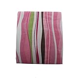 Tiddliwinks Raspberry Garden Striped Crib Fitted Sheet by Tiddliwinks
