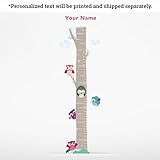 Oliver 'sラベルOwls onツリーPersonalized成長チャート壁デカール子供の部屋
