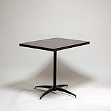 カフェテーブル・コーヒーテーブル 幅80×奥行60×高さ72.2cm ダークブラウン(補強板付)