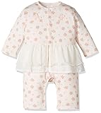 《H29年春物》(日本製) Pample Mousse(パンプルムース) 接結花プリントスカート風カバーオール 70cm/PK NO.DP-71509