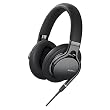 ソニー SONY ヘッドホン MDR-1AM2 B : ハイレゾ 密閉型 折りたたみ式 ケーブル着脱式/バランス接続 Φ4.4ケーブル同梱 リモコン/マイク付 2018年 ブラック