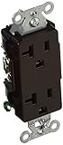 Hubbell DR20 Deco Receptacle Common Ground 20 amp 125V 5-20R Brown [並行輸入品]