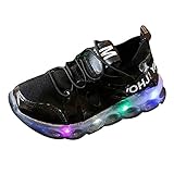 スニーカー キッズ 発光シューズ 男女通用 発光モード カップル シューズ 光る靴 子供用 hibote ブラック 24=内径14.2cm