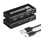 HDMI 分配器 1入力2出力 8K@60Hz 4K@120Hz 音声 ビデオ 同時出力 付き HDR HDCP 2.3 複製/ミラーのみ 拡張モードなし PS3/4/5、HDTV、VCD/DVD プレーヤー、PC対応 （EDID機能、3.5mm音声、USB充電ケーブル付き）
