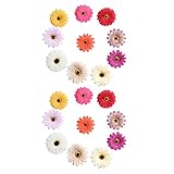 Homyl 約20個　ガーベラデイジー　フラワーヘッド　DIY　造花　花嫁　レディース　ドレスアップ　ヘアアクセサリー　結婚式　パーティー　飾り　ロマンチック