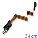 Hanwha フラットアンテナケーブル 隙間 アンテナケーブル 24cm(0.24m) すきまケーブル F型接栓-F型接栓 UMA-ATC3FT