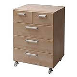 日本製 大川家具 クローゼット収納4段チェスト幅59.5高さ86キャスター付ナチュラル um0115 北海道・沖縄・東北・離島等の地域は別途送料あり avt