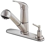 Danze D455612SS Melrose Single-Handle Kitchen Faucet with Classic Pull-Out Spout, Stainless Steel [並