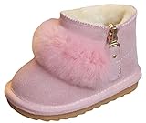 C-Princess ベビーブーツ 可愛い スノーブーツ 赤ちゃん ファーストシューズ キッズ 女の子 男の子 子供靴 ふわふわ あったか 防寒対策 ピンク 15.0cm