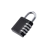 origin ダイヤル式 ロック 可変式 4桁 南京錠 防犯用 海外 旅行 荷物 スーツケース (ブラック) LOCK41-BK