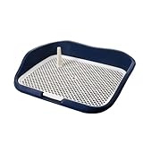 YUCHONG 犬 トイレトレー ワイド はみ出し防止 大型犬対応 お手入れ便利 ダークブルー（52*47*10cm）
