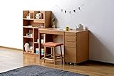 リンド 3D 学習デスク 学習机 3色選択デスク NA WH BR (NAナチュラル, 組立あり)