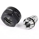 uxcell　6mm ER11 ねじナット付き　精密スプリングコレット　チャック　シルバートーン
