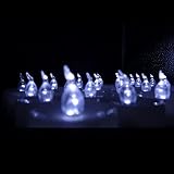 Yuren電池式LED黄色のちらつき点滅ティーライトキャンドル、24パック
