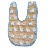【Hanzam Cocoa（ハンザムココア）】【fuwara】 6重ガーゼ ベビースタイ ビブ よだれかけ 保育園 ガーゼ エプロン 幼児 タオルガーゼ ギフト 出産祝い イヌ オレンジ（おなかけっと