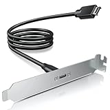 Wshelkgc 20Gbps USB 3.2アダプター TYPE-EからTYPE-Cメス 20G USB-CからUSB3.2 Type-E Key-A 20ピンコネクタ PCIeブラケット