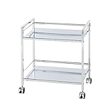 ドウシシャ キッチンラックワゴン 2段  キャスター付き カラーボックスサイズ シルバー 幅43×奥行29.5×高さ47cm GC-P46SV