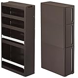 サンカ(SANKA) ストランティー(storanti) 2個組 すきま収納 幅17cm 引き出し&amp;ラックセット ラックCタイプ&amp;ドロアーBタイプ ブラウン