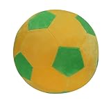 cltoyvers 12 "キュートなサッカーボールぬいぐるみソフトぬいぐるみサッカースポーツおもちゃ – イエローandグリーン