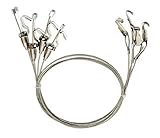 汎用 絵画 ピクチャー ワイヤー 吊り下げ 金具 自在フック ピクチャーレール 用 吊り下げワイヤー 絵画 写真 ポスター 刺繍額 漆芸額 4本