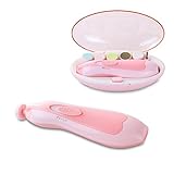 SONARIN電動ベビーネイルファイル、電動ネイルケア、6 in 1 ベビーエレクトリックネイルファイルクリッパー、新生児または幼児のつま先および爪については、ベビーネイルケア、ウィスパー、静かな、L
