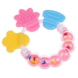 Prettyia 赤ちゃん　安全無毒　シリカゲル　歯がため　歯固め　ガラガラ　贈り物　4色選べ - ピンク