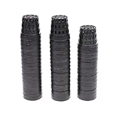 Flameer バスケット　水耕栽培鉢　50個セット　フラワーポット　再使用可能　プラスチック製　黒 - M