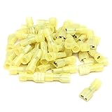 50Pcs 12-10Awg Insulated Female Spade Crimp Connectors Terminals (Usa)