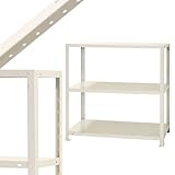 スマートラック NSTR-363 幅90×奥行20×高さ90cm 3段 ホワイト 40㎏/段