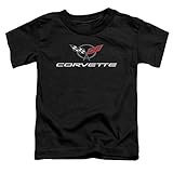 幼児ChevroletコルベットモダンエンブレムTシャツ カラー: ブラック
