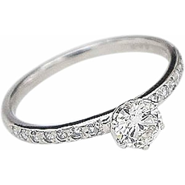 Amazon | K18 0.4ctエタニティダイヤモンドリング 細美アーム 0.4