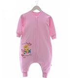 エルフ ベビー(Fairy Baby)ベビーロンパース ファスナー 長袖前開きカバーオール 肌着 80cm 0-1歳 ピンク