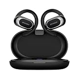 SANSUI サンスイ ワイヤレスイヤホン bluetooth イヤフォン ブルートゥース Bluetooth V5.4 ノイズキャンセリング 自動ペアリング 耳を塞がない 耳掛け式 IPX4防水規格 Type-C 急速充電 AAC SBCコーデック 小型 軽量 会議通勤 通学 スポーツ 音楽 ゲーム W92 (ブラック)