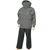 タルテックス（TULTEX） メンズ 軽量防水防寒スーツ チャコール×ブラック L965502 3L