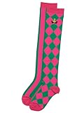 (ヒステリックミニ) Hysteric Mini HYSTERIC WONDER CIRCUS総柄 ニーハイソックス 13-15cm グリーンxピンク
