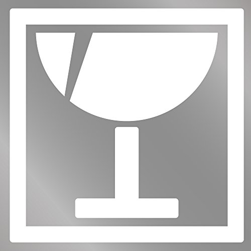 Nc Smile われもの注意 80ｍｍ 取扱 注意 警告 ステッカー シール 荷物 スーツケース 航空機荷物 ホワイト 文具百貨