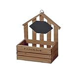 GREENHOUSE 黒板付木製ハウス型プランターS 3227-B-BR ブラウン