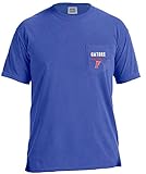 NCAA Florida Gators野球フレーム半袖ポケットTシャツ、スモール、ネオンブルー