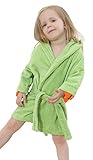 (ラボーグ) La Vogue 子供 ベビー バスローブ キッズ フード付き バスタオル 赤ちゃん お風呂 ポンチョ マント 男の子 女の子 アニマル 動物 可愛い グリーン L
